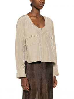 Forte Forte - Beige Scoop Neck Shirt (XS)
