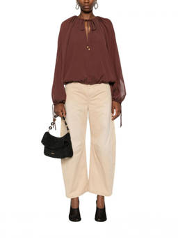 Loewe - Brown Solid Round Neck Top