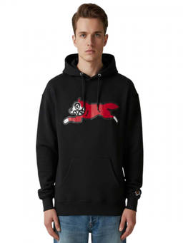 ICECREAM - Black Relaxed Logo Hoodie