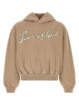 Fear of God - Beige Logo Relaxed Hoodie (S)