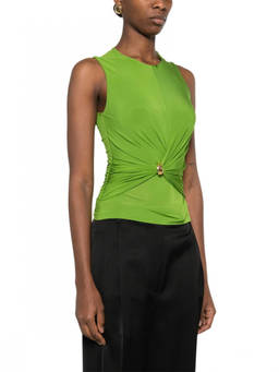 Elisabetta Franchi - Green Round Neck Top
