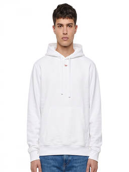 Diesel - White Loose Logo Hoodie
