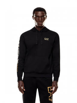EA7 Emporio Armani - Black Regular Logo Hoodie