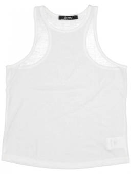 La Rose - White Cotton Cropped Tank Top