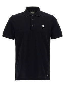 Fendi - Black Short Sleeves Logo Polo T-Shirt (XL)