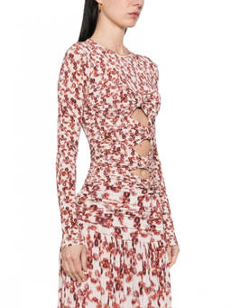 Isabel Marant - Pink Floral Crew Neck Top