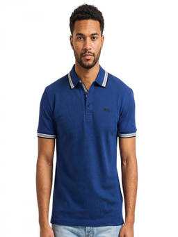 Boss - Blue Shirt Collar Polo T-Shirts