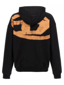 Diesel - Black S-Boxt-Hood-Bleach Hoodie (XXS)