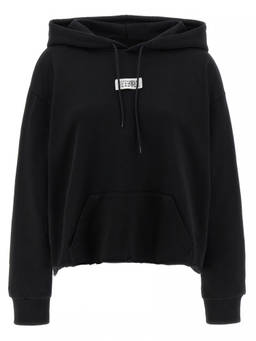 MM6 Maison Margiela - Black Logo Cotton Hoodie