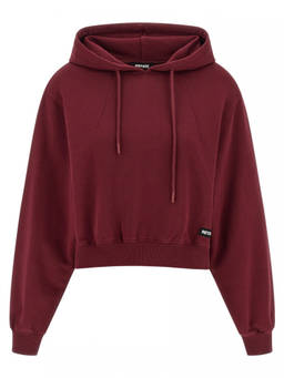 Rotate Birger Christensen - Maroon Terry Back Hoodie (S)