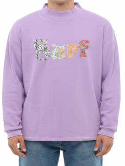 ERL - Purple Mock Collar Sweatshirt