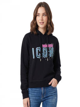 Dsquared2 - Black Graphic Hood Sweatshirts