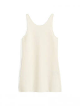 Toteme - White Knitted Scoop Neck Tank Top