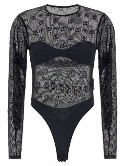 Marine Serre - Black Monogram Bodysuit