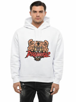 Dsquared2 - White Regular Graphic Hoodie