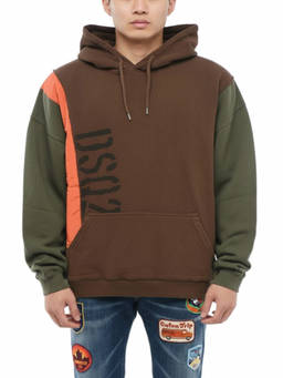 Dsquared2 - Brown Oversized Logo Hoodie (M)