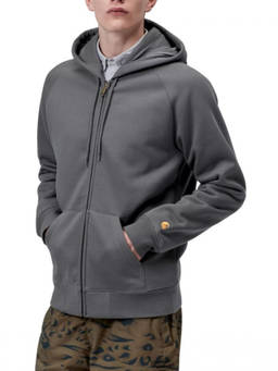 Carhartt - Grey Solid Zip Up Hoodie