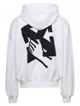 OFF-WHITE - White Graphic Regular Hoodie