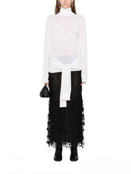 Toteme - White Solid Turtle Neck Sweatshirt
