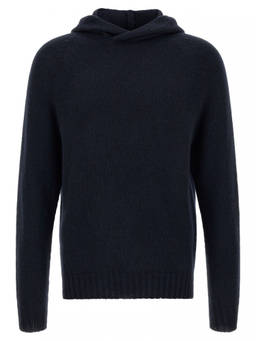 Ma'ry'ya - Blue Relaxed Knitted Hoodie