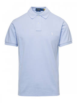 POLO RALPH LAUREN - RALPH LAUREN Light Blue Logo Embroidered Polo T-Shirt
