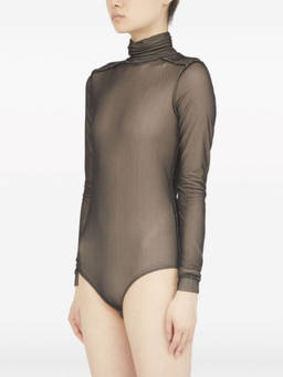 Maison Margiela - Black Jersey Texture Sheer Top
