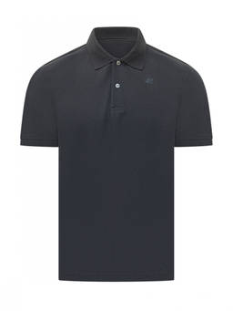 K-Way - Navy Blue Logo Shirt Collar Polo T-Shirt