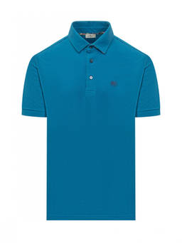 Etro - Blue Logo Shirt Collar Polo T-Shirt (S)