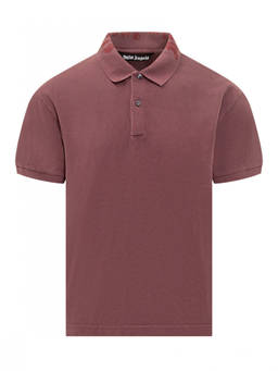 Palm Angels - Red Solid Shirt Collar Polo T-Shirt (S)