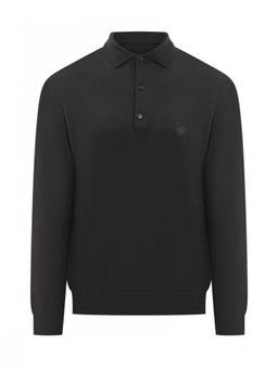 Etro - Black Solid Shirt Collar Polo T-Shirt
