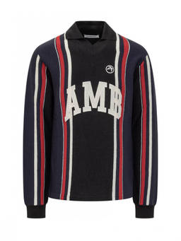 Ambush - Blue Stripes Shirt Collar Polo T-Shirt