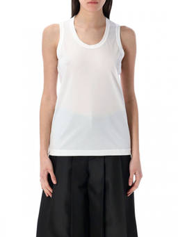 COMME des GARCONS - White Logo Jersey Tank Top (L)