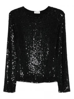 Parosh - Black Sequins Top