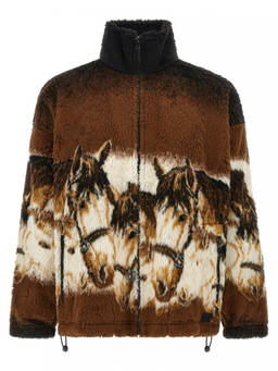 MM6 Maison Margiela - Brown Zip Up Fleece Sweatshirt (L)
