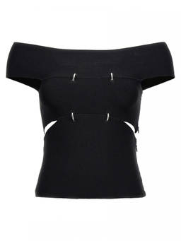 Alexander McQueen - Black Stretch Viscose Blend Top