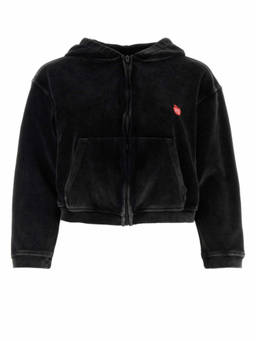 Alexander Wang - Black Velvet Sweatshirt (XS)