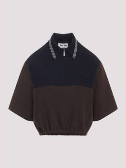 Miu Miu - Brown Blue Cropped Top