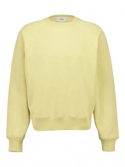 AMI Paris - Yellow Crewneck Logo Sweatshirt