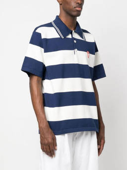 Kenzo - Navy Blue Striped Cotton Polo T-Shirt