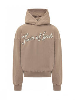 Fear of God - Beige Pearl Logo Hood Sweatshirt