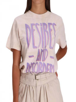 Isabel Marant - Beige Graphic Crew Neck T-Shirt