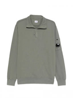 C.P. Company - Grey Solid Mock Collar Sweatshirt