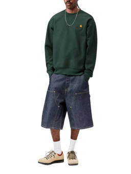 Carhartt - Green Logo Crew Neck Sweatshirt