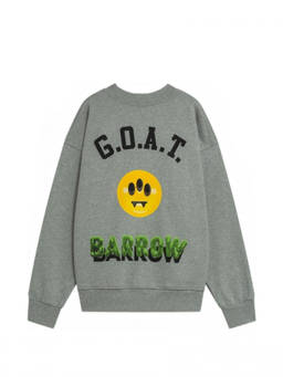 Barrow'S - Grey Logo Crew Neck Sweatshirt