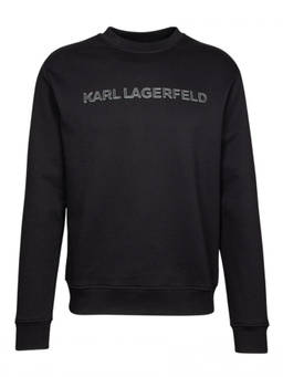 Karl Lagerfeld - Black Logo Crew Neck Sweatshirt