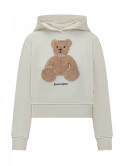Palm Angels - White Graphic Hood Sweatshirt