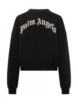 Palm Angels - Black Logo Crew Neck Sweatshirt