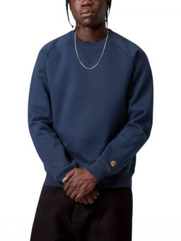 Carhartt - Blue Solid Crew Neck Sweatshirt