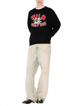 Kenzo - Black Graphic Crew Neck Sweatshirt