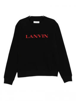 Lanvin - Black Logo Crew Neck Sweatshirt